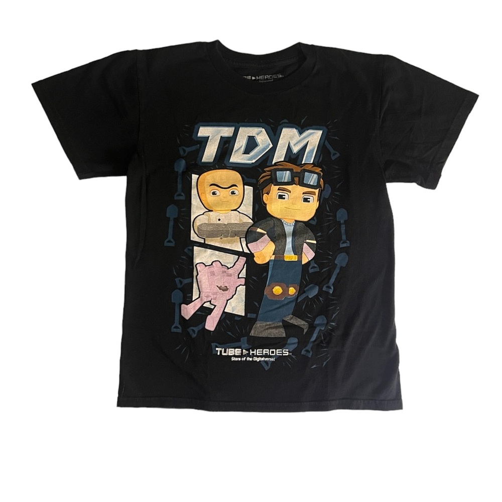 TUBE HEROES Dan TDM Minecraft Boy’s XL (14/16) Short Sleeve T-shirt